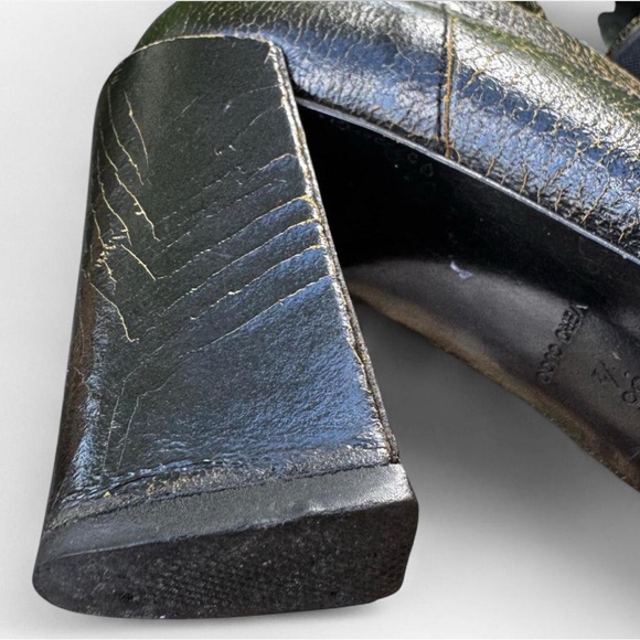 Rare Vintage Miu Miu Distressed Leather Lace Up Boots - Picture 7 of 8